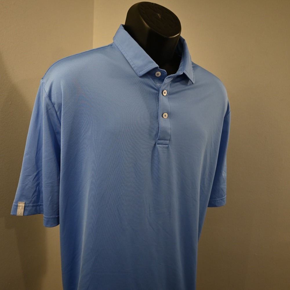 RLX Ralph Lauren Golf Polo Mens XXL Blue Short Sleeve Performance Golf Shirt
